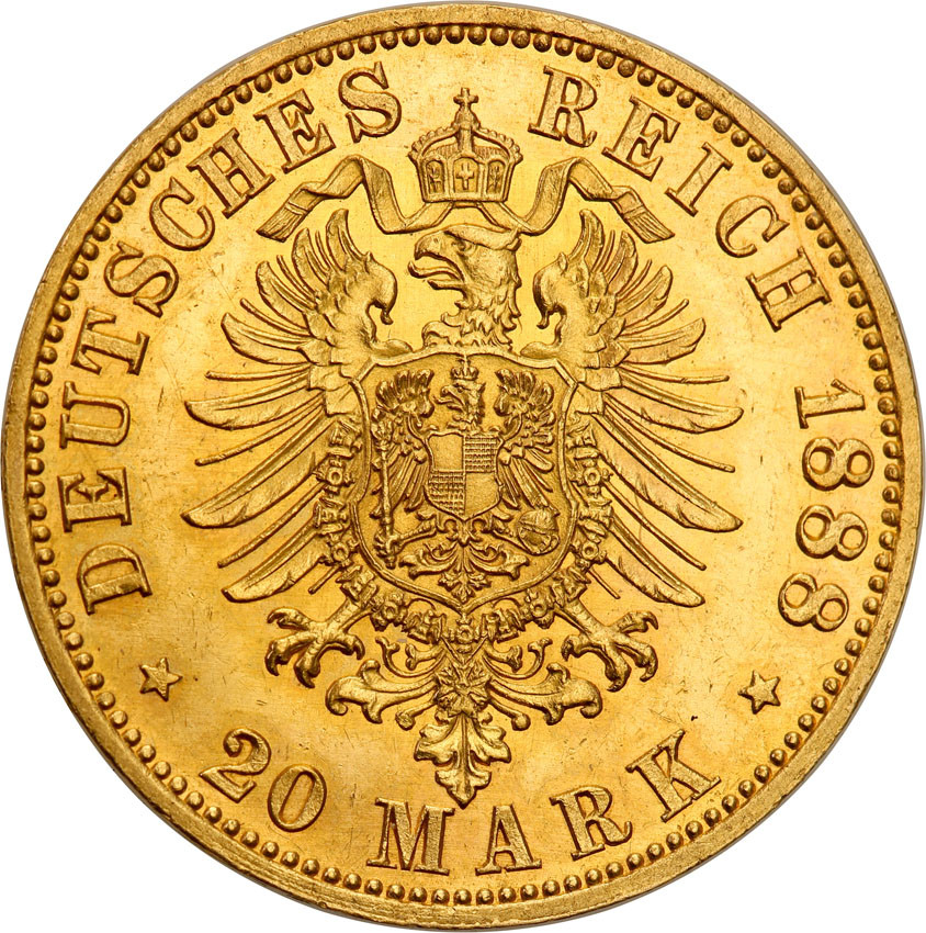 Niemcy, Prusy. Friedrich III. 20 marek 1888 A, Berlin